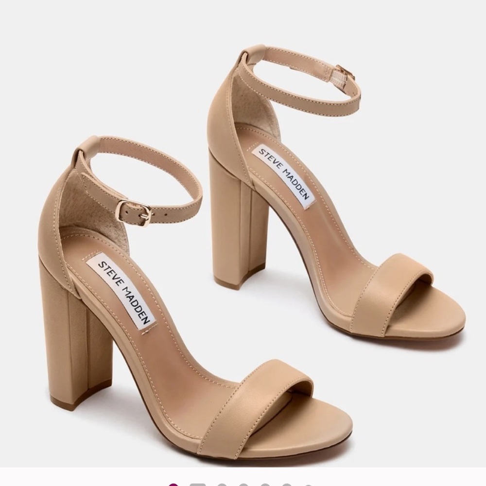 Steve Madden Nude Carrson Leather Heels